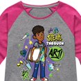 thumbnail image 3 of Karma's World - Speak Through Art - Winston - Toddler & Youth Girls Raglan Graphic T-Shirt, 3 of 5