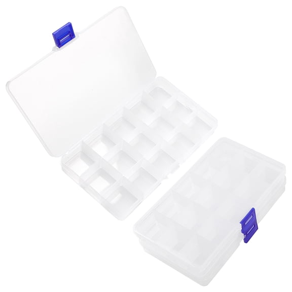3 PCS Plastic Fishing Lure Box Organizer Clear Fishing Tackle Box Trays Small Angling Accessory Case Storage Fishing Bait Box