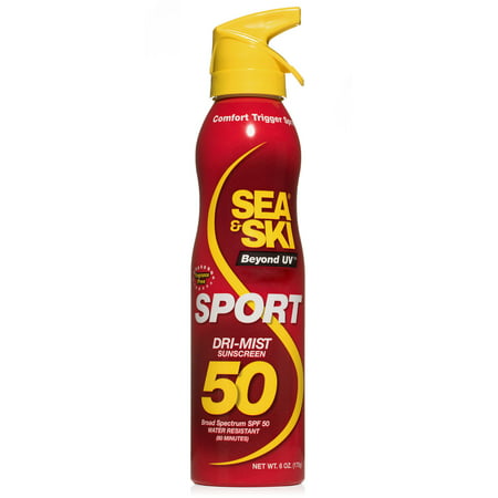 SEA & SKI Beyond UV Hydrating Sunscreen Spray, Sport, Broad Spectrum SPF 50, Fragrance Free, 6