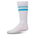 thumbnail image 3 of MeMoi Girls Double Stripe Ribbed Cotton-Blend Varsity Knee High Sock - Girls - Female, 6, Blue, 3 of 11