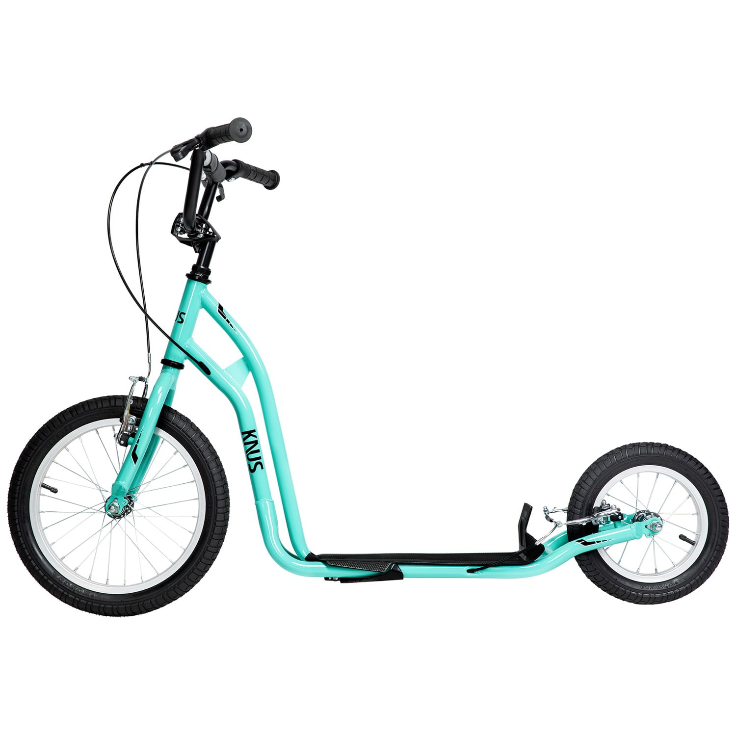 CIPACHO Kids Scooter Kick Scooter for Ages 5+, Adjustable Handlebar, 16" Front and 12" Rear Dual Brakes Inflatable Wheels, Green