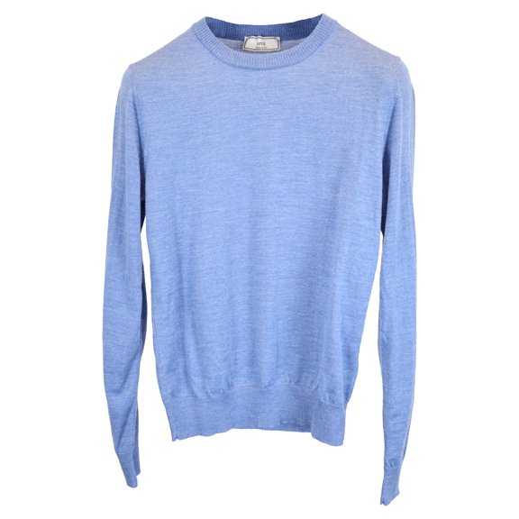 Pre-Owned Ami Paris Knitted Crewneck Sweater in Purple Wool