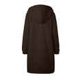 thumbnail image 4 of ShomPort Women's Casual Zip up Hoodies Coat Sweatshirt Fall Winter Plus Size Long Hoodie Jacket Pockets Outwear, 4 of 6