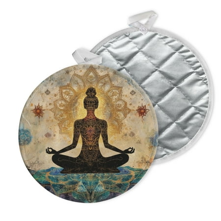 

2 PCS Pot Holders for Kitchen Potholders Sets with Hook for Oven Cooking Baking Intricate Of The Female Figure