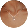thumbnail image 1 of Collares con iniciales, elegante collar de plata esterlina con dije de inicial, para mujer, regalos de San Valentín, 1 of 5