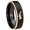 Black And Gold Step Edge, variant on Hammerhead Shark Dome Brushed Finish Blue Tungsten Men Ring 10MM