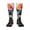 1 Black, variant on Tie-Dye Wolf Head Pattern Women’s Knee High Crew Socks,Trouser Socks Comfortable, Breathable, Moisture-Wicking and Soft