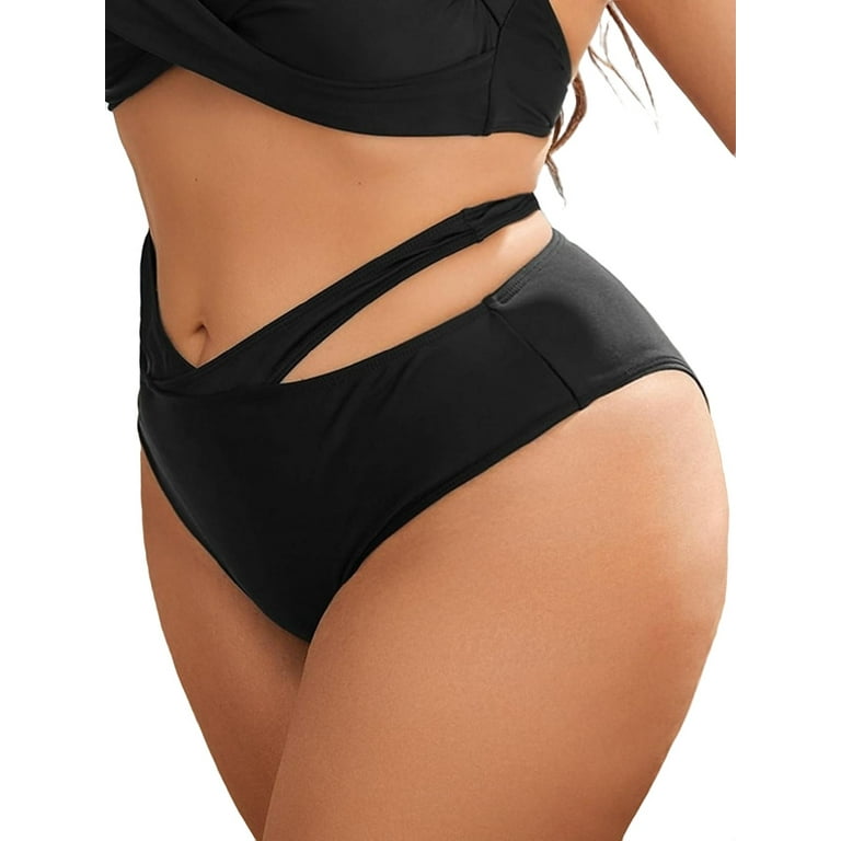 Walmart black deals bikini bottoms
