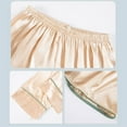 thumbnail image 7 of FRSASU Plus size clearance Pajamas Women's Satins Silk Nightwear Tank Tops Shorts Blouse Trousers Four-Piece Pajamas Sets Beige 10(XL), 7 of 7