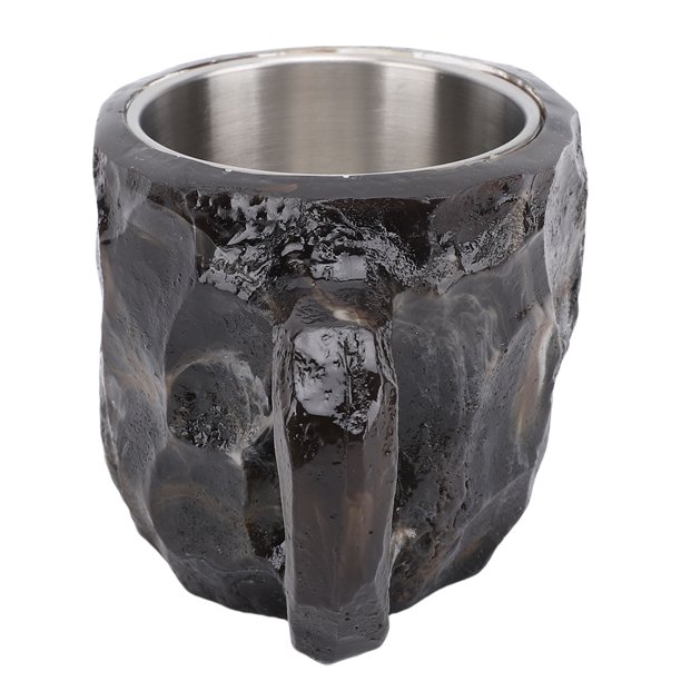 Taza de Café de Cristal Mineral, 320 ml de resina Elegante Taza de Diseño de Cristal de Acero inoxidable con ergonímico para la deicina de cocina de la cocina en Casa.