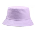 thumbnail image 1 of All Seasons Bucket Hat Exquisite Fishermen Caps Stylish Headwear Fashion Accessory with Solid Color for Outing Travel Wearing Light purple, 1 of 6