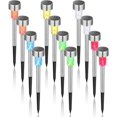 thumbnail image 1 of Colorful Outdoor Solar Garden Lights Stainless Steel LED Lights 12pcs Wireless for Outdoor，4.529.5cm, 1 of 5