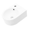 thumbnail image 4 of White Rectangular Ceramic | Wall Mounted Bathroom Sink with Faucet Hole | Acid - Resistant and Low Water Absorption, 4 of 5