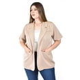 thumbnail image 1 of Blazer de manga corta Roman Fashion /Tallas Extras, 2561 (Beige) beige 42, 1 of 6