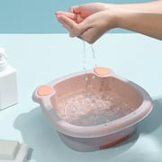 Washtub Compact Washing Supplies with Integred Washboard for Pants Outdoor Pink
