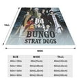 thumbnail image 2 of Bungo Stray Dogs Bed Blanket 3D Printed Throw Blanket Lightweight Super Soft Air Conditioning Room All Season Blanket Sofa Couch Bed Fans Cartoon Blanket 40"x30", 2 of 8