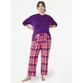 thumbnail image 2 of Joyspun Women's Print Flannel Sleep Pants, Sizes XS to 3X, 2 of 6