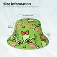 thumbnail image 6 of Bingfone Cute Green Frog Bucket Hat For Men Women,Packable Reversible Printed Sun Hats,Fisherman Outdoor Travel Hiking Beach Caps, 6 of 9