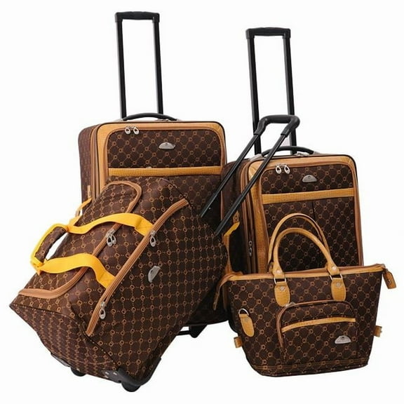 AF Signature Luggage Set, Chocolate Gold - 4 Piece