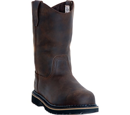 Men Wellington Dark Brown Full Grain Leather Work Boots McRae MR85144 