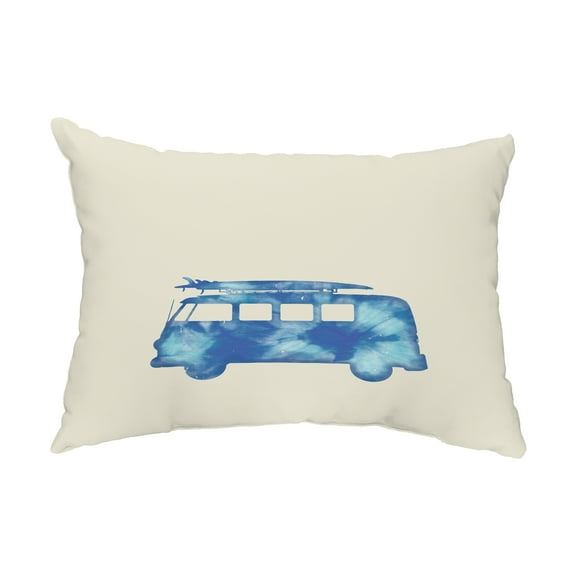 Simply Daisy, 14" x 20" BeachDrive Blue Decorative Coastal Outdoor Pillow
