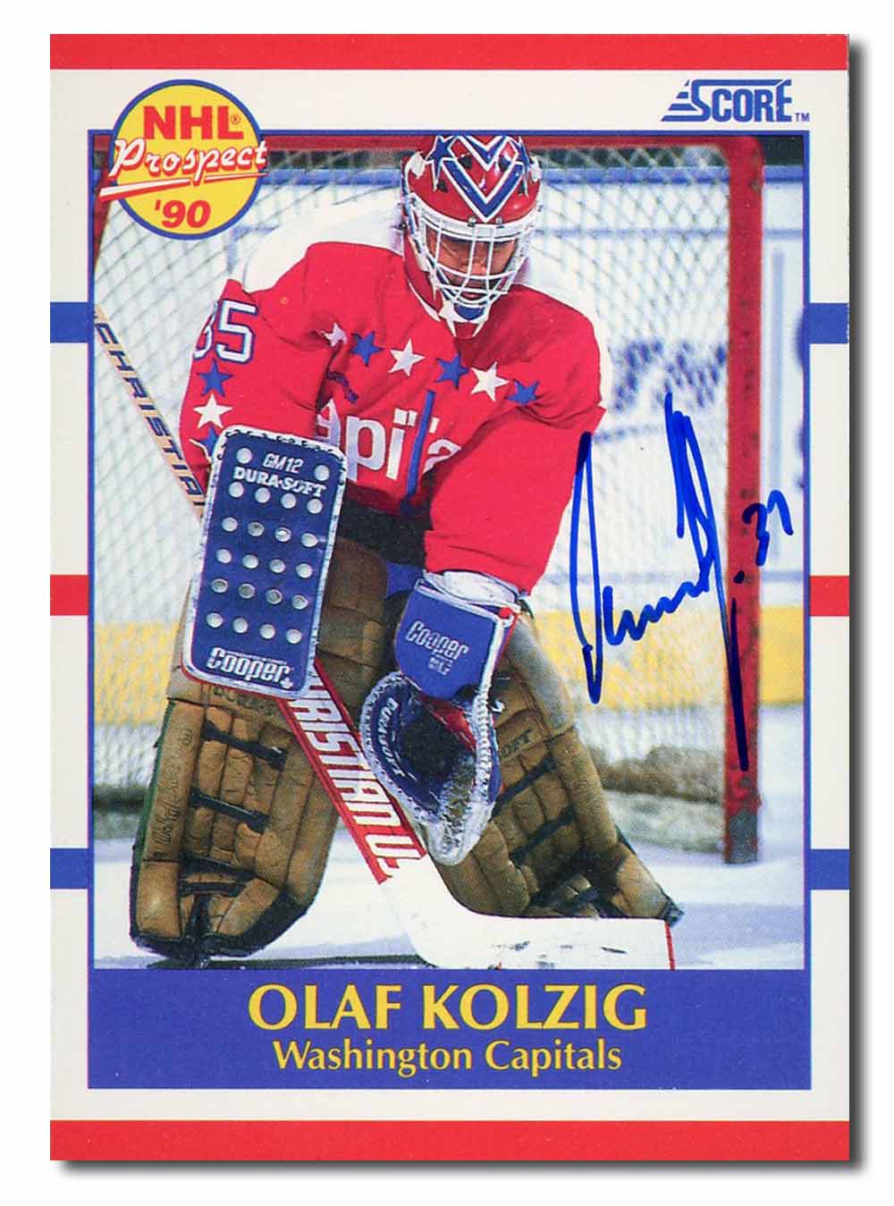 Olaf Kolzig Autographed 1990-91 Score 