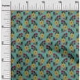 thumbnail image 1 of oneOone Cotton Flex Fabric Leaves & Floral Block Printed Craft Fabric BTY 40 Inch Wide, 1 of 4