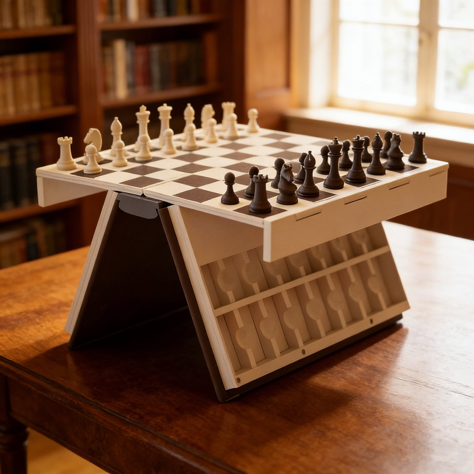 Innovative Book Styles Folding Chesses Set Practical Design For Travel Storage Educational Chesses Game Set for All Ages
