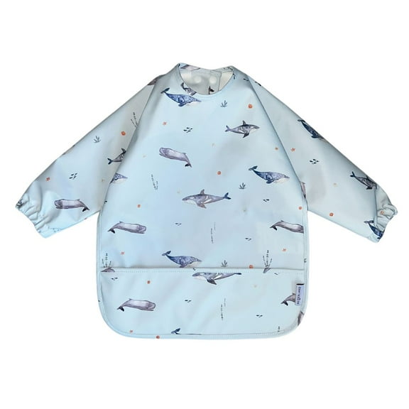 Premium Classic Low-Pocket Long Sleeve Bib Smock (Size M 2-4T)