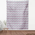 thumbnail image 4 of Garden Art Fabric by the Yard, Summer Time Succulents Exotic Flora Plantation Jungle Setting, Decorative Upholstery Fabric for Chairs & Home Accents, Blue Pale Fuchsia by Ambesonne, 4 of 5