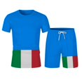 thumbnail image 3 of Afdoent Men's 2 Piece Short Set Mens 2 Piece Sports Jogging Suit Comfortable Sports Men's Short Sleeved T Shirt + Shorts Vacation Beach Leisure, 3 of 6