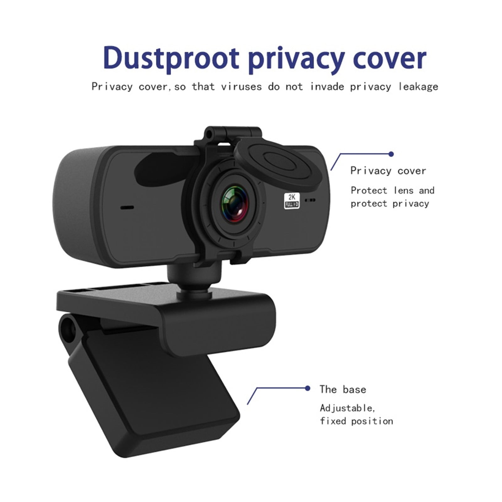 Webcam 2K Full HD 1080P Web Camera Autofocus With Microphone USB Web Cam For PC Computer Laptop Desktop Webcamera ,HD Video