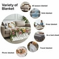 thumbnail image 6 of Throw Blanket for Couch Bird Flower Soft Fleece Flannel Blankets Cozy Lightweight Blanket for Home Sofa Living Room Pink Flower Bed Throws 30" x 40", 6 of 9