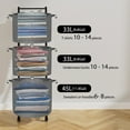 thumbnail image 5 of YOUPINS 3-Tier Laundry Hamper Sorter,Laundry Storage Organizer with Wheels Removable Rolling Laundry Baskets for Home,Bathroom,Dorm Laundry Room,Gray, 5 of 7
