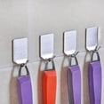 thumbnail image 4 of Adhesive Hooks Stainless Steel 8PCS Solid Color Wall Hangers Hook Bathroom Hook, 4 of 9