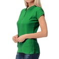 thumbnail image 2 of Basico Women Junior's Short Sleeve Slim Fit  Polo Shirt  100% Cotton, 2 of 4