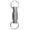 Gray, variant on 360-Degree Rotating Metal Keys chain with Detachable Carabiner Clip, Rust-Resistant Design for Storage
