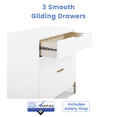 thumbnail image 5 of Delta Children Hendrix 3 Drawer Dresser, Bianca White/Bronze, 5 of 7