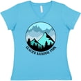 thumbnail image 3 of Inktastic Glacier National Park Montana Mountains Women's V-Neck T-Shirt, 3 of 5