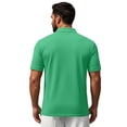 thumbnail image 4 of Zimjoy Mens Polo Shirts Basic Short Sleeve Golf Shirt Dry Fit Casual Athletic T-Shirt Moisture Wicking Top Green L, 4 of 5