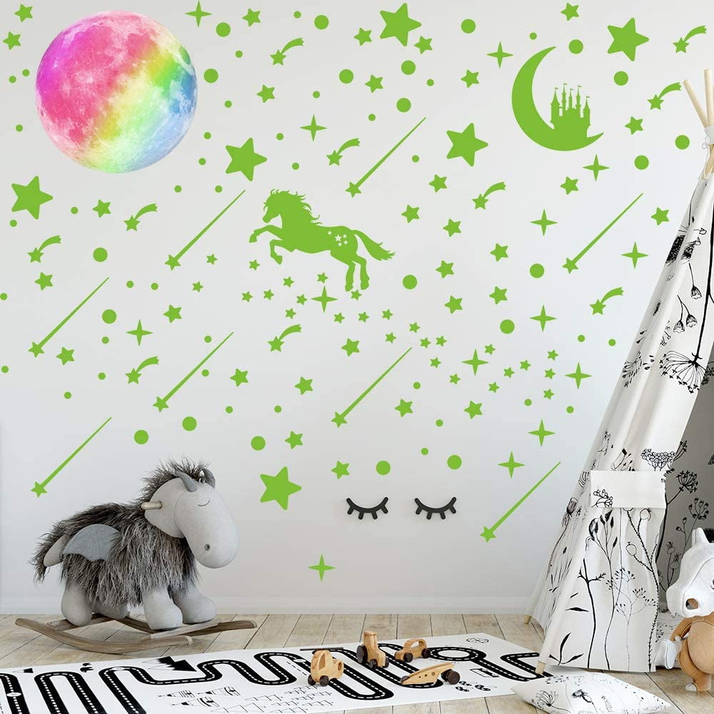 Baby Products Online - Glow In The Dark Luminous Stickers For Unicorn  Ceiling Wall Stickers For Kids Ceiling Decorations, 297pcs Glowing Ceiling  Stickers For Kids Room Decorations For Home Party - Kideno