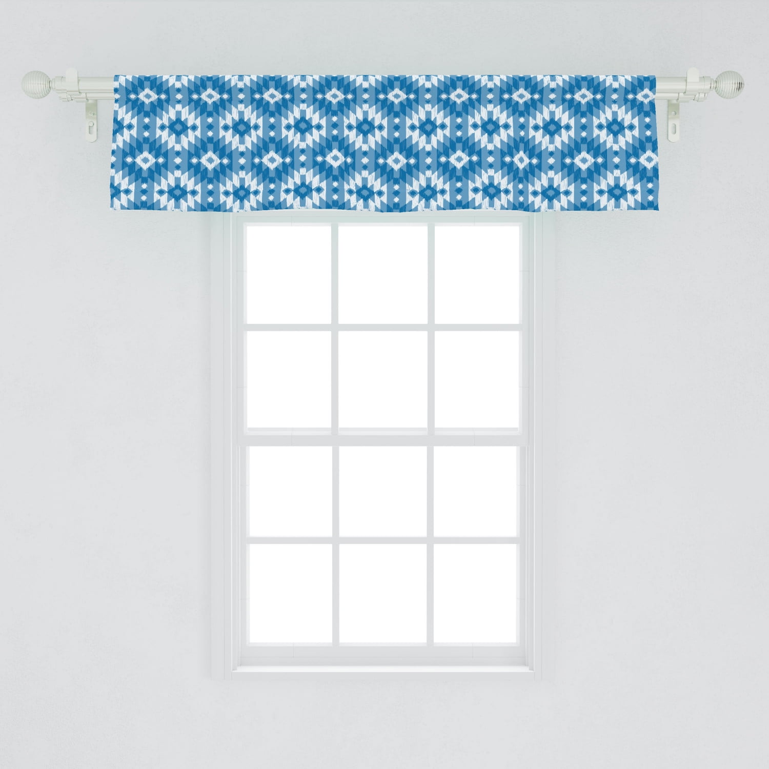 Ambesonne Ethnic Cultural Window Valance Curtain for Kitchen Bedroom in 2 Sizes