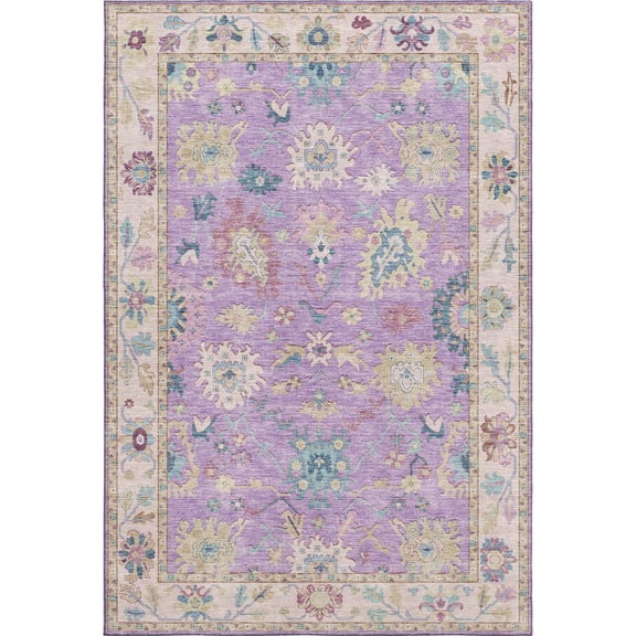Luxury Washable Hatay HY7 Purple 2'6" x 3'10" Rug