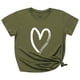 thumbnail image 2 of Fiudx Ofertas Del Día Top de Manga Corta para Mujer, Informal, con Cuello Redondo, Sexy, con Estampado Degradado, Regular, para Verano, 2 of 3