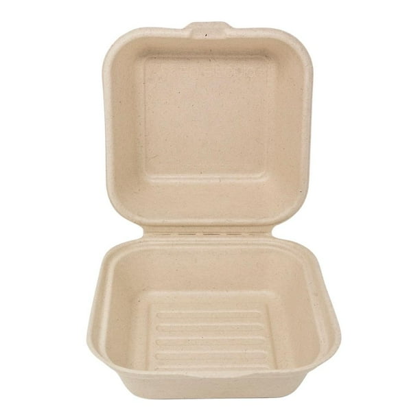 Contenedor para Hamburguesa Entelequia de Paja de trigo pulgadas