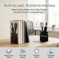 thumbnail image 5 of REGALWOVEN Decorative Metal Bookends with Hollow Tree Design, Book Ends Shelves, Non-Skid Bookshelf Black Whisk 3.9"L x 3.9"W x 5.9"H, 5 of 5