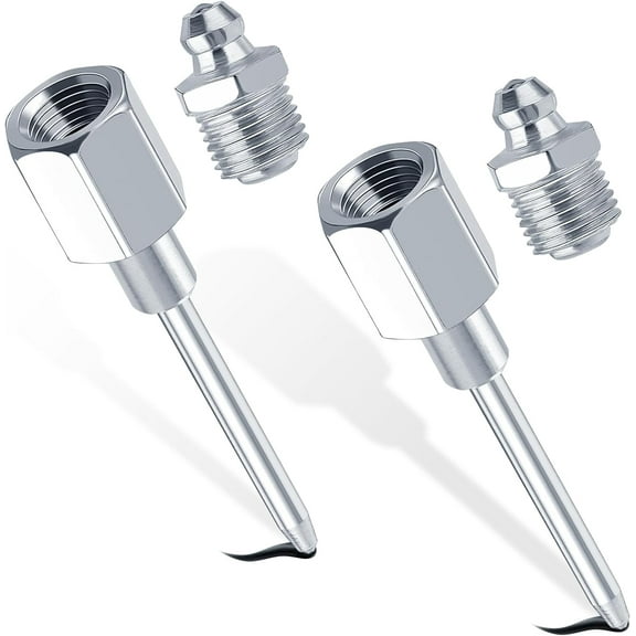 Grease Gun Needle Tip Nozzle 2 Set Narrow Needle Nose Grease Adapter