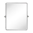 thumbnail image 5 of TEHOME Farmhouse Pivot Rectangle Bathroom Mirror Chrome Metal Framed Tilting Beveled Vanity Mirrors for Wall, Overall 27.91x 30 inches (Mirrror 24 x 30 inches), 5 of 9