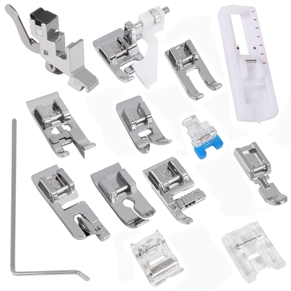 14PCS Sewing Presser Foot Kit Household Multifunctional Universal Presser Feet Kit for Most Low Shank Sewing Machines