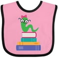 thumbnail image 3 of Inktastic Bookworm Girls Reading Gift Girls Baby Bib, 3 of 4